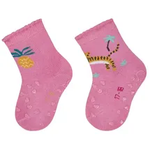 Sterntaler ABS Krabbelsocken 2er-Pack Ananas in rosa – Gr.: 20