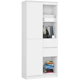 Akord Mehrzweckschrank 80 x 180 x 35 cm Weiß