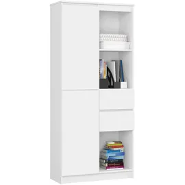 Akord Mehrzweckschrank 80 x 180 x 35 cm Weiß