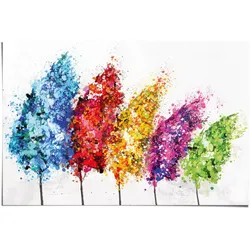 Poster REINDERS "Bunte Bäume", bunt (farbe bild(er): mehrfarbig), B:91,5cm H:61cm, Papier, Bilder
