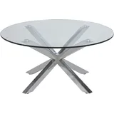 AC Design Furniture Actona Heaven Couchtisch aus Glas, Beistelltisch, Glastisch mit Metallgestell, Ø: 82 x H: 40 cm,