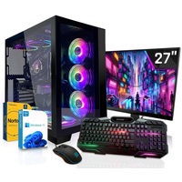 SYSTEMTREFF Gaming Komplett Set - Intel Core i7 14700F - Nvidia GeForce RTX 4070 Ti Super 16GB - 32GB DDR4 - 1TB M.2 SSD (NVMe) MSI Spatium + - 27 ...