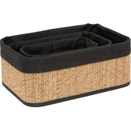 5five simply smart Aufbewahrungskorb 30,5 x 21 cm 3-tlg. braun