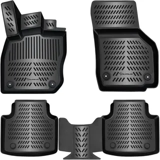 ELMASLINE 3D Gummimatten Set für Audi Q5 ab 2025 (GU) | Fußmatten mit 5cm Rand - Zubehör