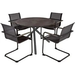 Garden Pleasure 5tlg. Garten Tischgruppe Sitzgruppe Tisch Stuhl Möbel Aluminium