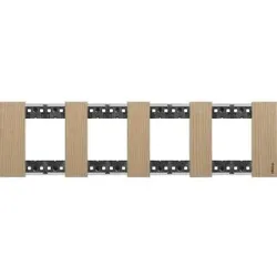 Legrand KA4802M4LM LivingNow Abdeckrahmen 4x2-modulig in der Farbausführung Eiche