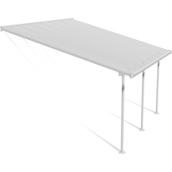 Palram Canopia Feria Terrassenüberdachung weiß 425x387x260-305 in cm (LxBxH)