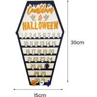 Halloween-Countdown-Kalender, langlebiger Halloween-Adventskalender aus Holz für Zuhause, Festival, Party-Dekoration
