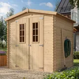TIMBELA Gartenhaus 2 x 2,06 m Beige