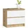 Milord Kommode K60 mit 2 Schubladen 60 x 55 x 40 cm Artisan Eiche / Weiß