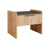 Vicco Sitzbank, Roman, Goldkraft Eiche/Anthrazit, 53.5 x 41.1 cm mit 1 Schublade