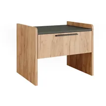 Vicco Sitzbank, Roman, Goldkraft Eiche/Anthrazit, 53.5 x 41.1 cm mit 1 Schublade