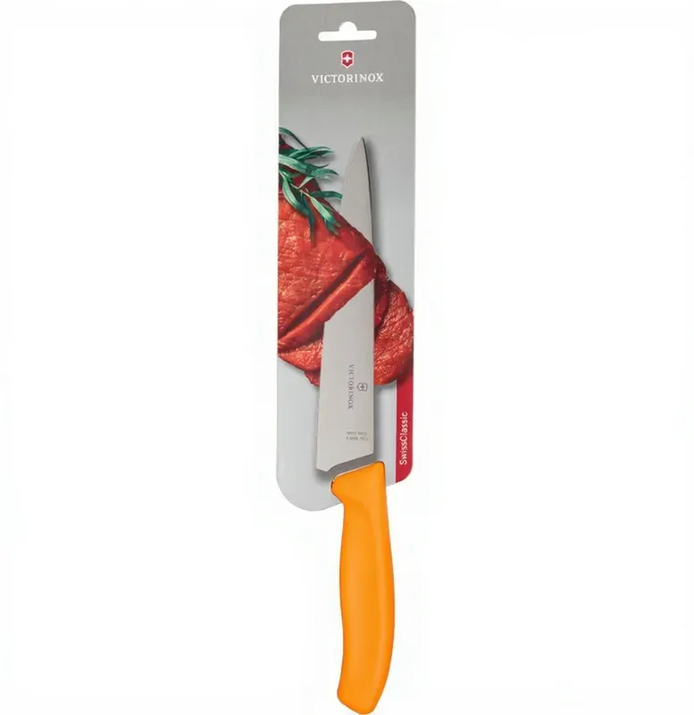 Victorinox Swiss Classic Serie Kochmesser Tranchiermesser - 19 cm - Orange