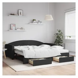 vidaXL Tagesbett 100 x 200 cm Schwarz