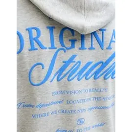 JACK & JONES Hoodie Grau/Weiß XXL