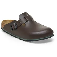 Birkenstock Damen Herren Boston Pro Hausschuhe Leder Pantoletten - Anatomischer Clog Zertifiziert EN ISO 20347:2043, Berufsschuhe für Medizin & Gastronomie braun 40 EU