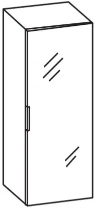 Artiqua 400 Midischrank, Oxid Dunkelgrau quer, 400-MST-1-45-L-723 400-MST-1-45-L-723