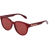 Mcqueen Alexander McQueen AM0387SK Damen-Sonnenbrille Vollrand Panto Kunststoff-Gestell, schwarz