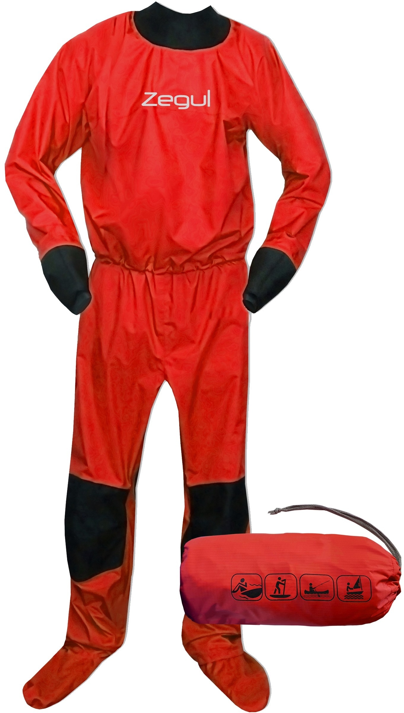 Zegul Drysuit Air Red Trockenanzug 21 Kajak Trocken Anzug, Größe: L