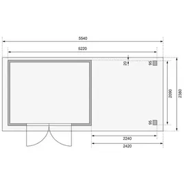 Karibu Askola 5,54 x 2,38 m Natur