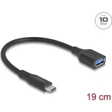 DeLock USB-C auf USB-A Adapter 0,19 m Schwarz