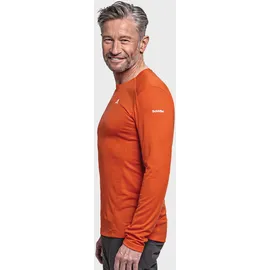 Schöffel Funktionsshirt "Longsleeve Rodica2 M", Herren, Gr. 48, orange (5480, orange), Oberstoff : 88% Polyester 12% Lyocell, sportlich, Rundhals, Langarm, Shirts