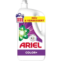 Ariel Flüssigwaschmittel, 111 Wäschen, Color+ Waschmittel, Fleck-Weg-Power beim 1. Waschen, selbst in kaltem Wasser