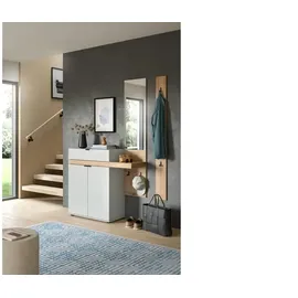 Möbel Kraft NARO Garderobenkombination 148,00x37,00x194,00 Grau