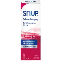 SNUP Schnupfenspray 0,1% - Nasenspray mit Meerwasser - Lösung zur Abschwellung der Nasenschleimhaut bei Schnupfen - 1 x 10 ml