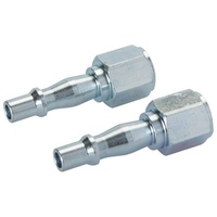 Silverline - 2 x Druckluft Schnellverbinder 1/4 Zoll BSP