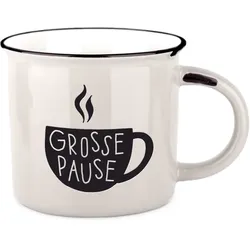 GRAFiK WERKSTATT Vintage Becher Große Pause - beige