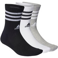adidas 3S Cushioned Crew 3er Pack Socken 3 Paar grey/black/white-43/45