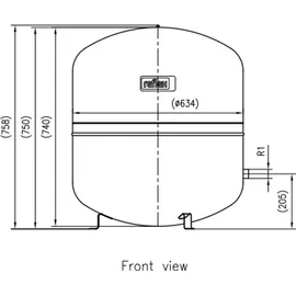 Reflex N 200 6 bar 200 l Grau
