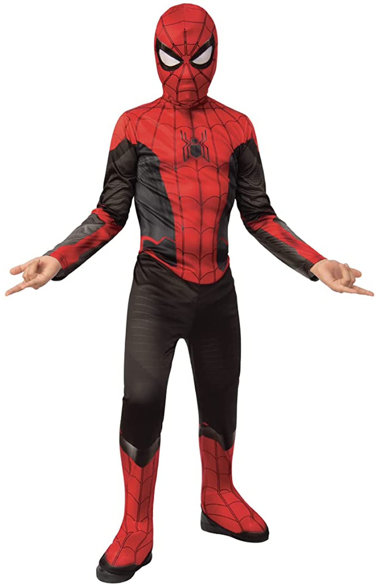 Rubie's 3012011112 Spiderman Offizielles Marvel Spider-Man No Way Home Classic Kinder Schwarz Kostüm Kinder Superhelden Verkleidung Alter 11-12 Jahre Jungen Rot/Blau Weltbuchtag