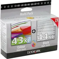 Lexmark 43XL schwarz + 44XL CMY (80D2966)