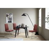 Polsterstuhl STRESSLESS "Laurel", rot (cherry paloma, chrom matt), B:53cm H:92cm T:59cm, Leder PALOMA: PALOMA ist ein durchgefärbtes Semianilin-Möbelleder mit natürlicher Narbung., Stühle, Polsterstuhl, Low Back, Größe M, mit Beinen aus Stahl in Chrom matt