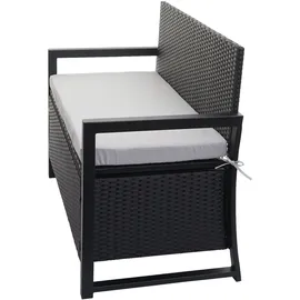 Mendler HWC-F39 2er Sitzbank 120 x 60 x 85 cm Grau