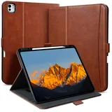 zinibri Handgemacht Hülle für iPad Pro 11 Zoll M5/M4 (2025/2024) Braun