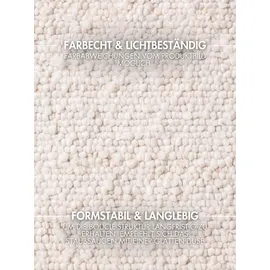 Ted Baker Soft Bouclé Portobello, auch als Läufer", creme, B:120cm H:10mm L:170cm, Polyester, Teppiche, Teppich, Woll-Optik, Bouclé Meliert, Wohnzimmer, Esszimmer, Schlafzimmer, Flur