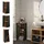 Vicco Benno Midischrank 31,6 x 70,5 cm Anthrazit/Eiche