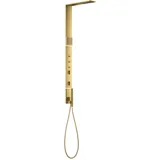 Hansgrohe AXOR ShowerComposition Duschpaneel mit Thermostat, Kopfbrause 110/220, Schulterbrause, inklusive Zubehör, 12595990, Farbe: Polished Gold optic