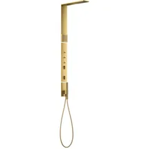 Hansgrohe AXOR ShowerComposition Duschpaneel mit Thermostat, Kopfbrause 110/220, Schulterbrause, inklusive Zubehör, 12595990, Farbe: Polished Gold optic