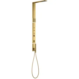 Hansgrohe AXOR ShowerComposition Duschpaneel mit Thermostat, Kopfbrause 110/220, Schulterbrause, inklusive Zubehör, 12595990, Farbe: Polished Gold optic