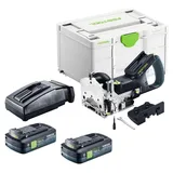 Festool DFC 500 E-Basic Akku Dübelfräse 18 V 4 - 10 mm + 2x Akku 4,0 Ah + Ladegerät