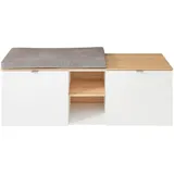 Garderobenbank 128 x 50 x 38 cm weiß / weiß