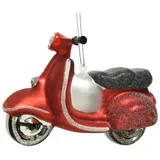 MARELIDA Weihnachtsbaumschmuck Roller Scooter Anhänger Geschenk Retro H: 7cm rot