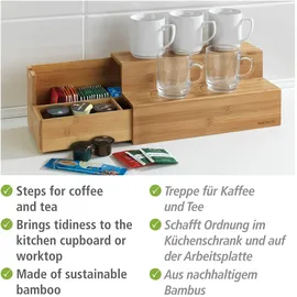 Wenko Bambus Treppe für Kaffee und Tee