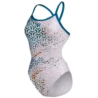 Arena Arena, Badeanzug W Arena Planet Water Swimsuit Challenge Back, Blau, 34