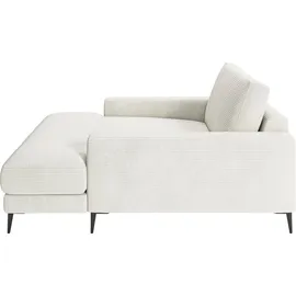 INOSIGN Chaiselongue »Downtown Loungemöbel zum Relaxen, B/T/H: 132/170/84 cm«, auch in Bouclé, Cord und Easy care - leicht mir Wasser zu reinigen grau