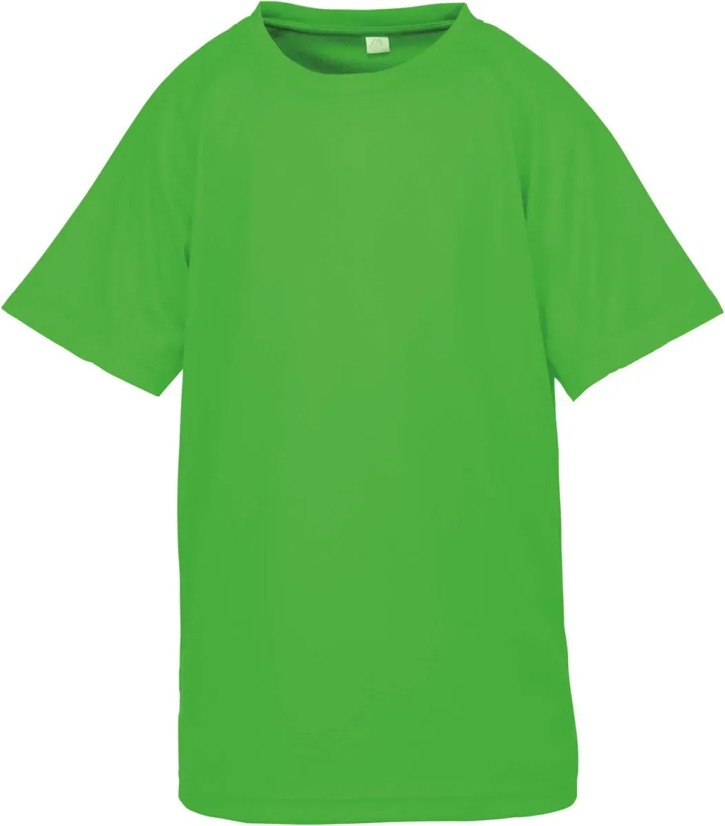 SPIRO Kinder Sport Shirt 'Aircool' T-Shirt S287J fluorescent green M (7-8)